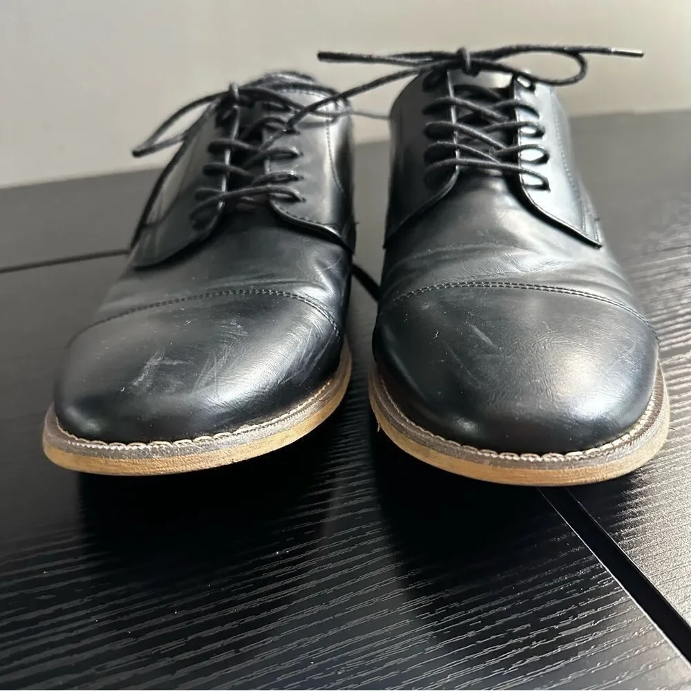 Seven 91 Leather Cap Toe Dress Lace Up Loafer, 10.5